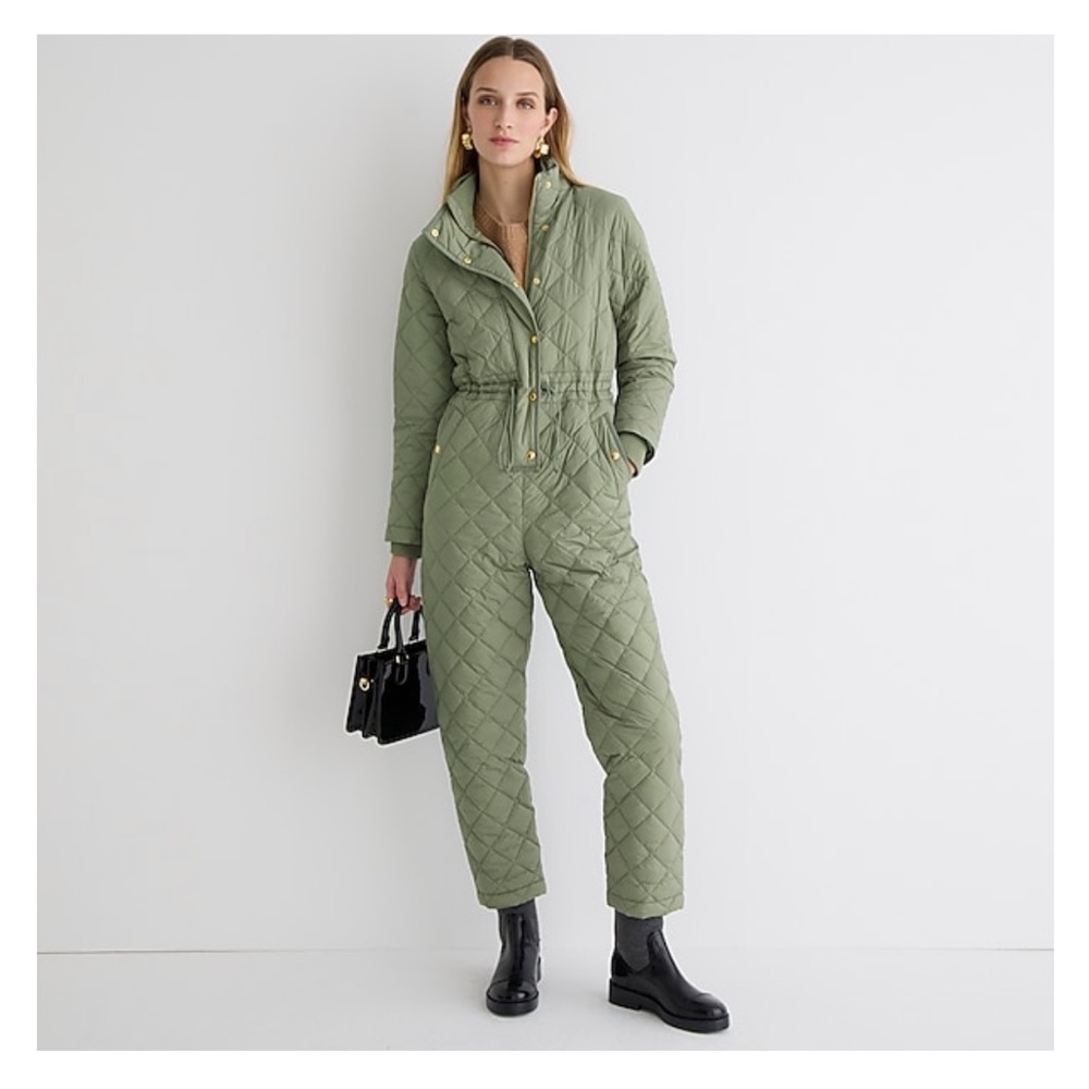 NWT J. Crew Puffer Primaloft Snowsuit in Pale Cypress, Size XXL